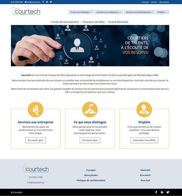 Site Web Courtech 2019 - Progexia Solutions Web