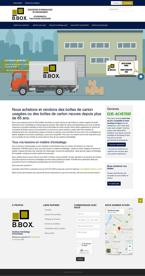 Site Web B-BOX-Solutions 2018 - Progexia Solutions Web