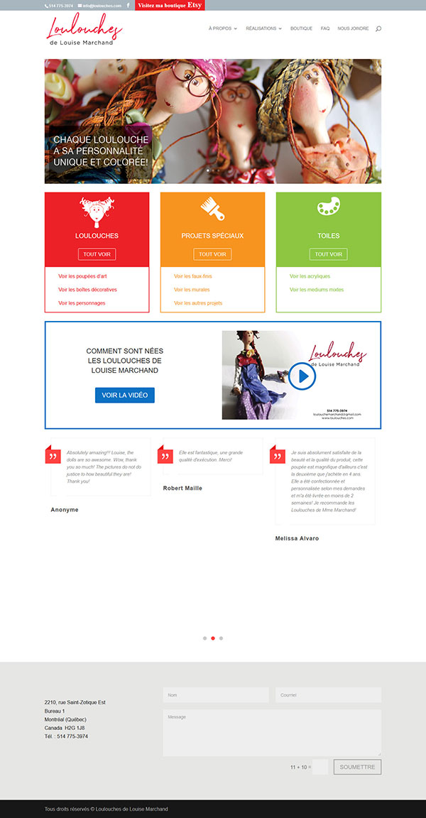 Site Web Loulouche 2018 - Progexia Solutions Web