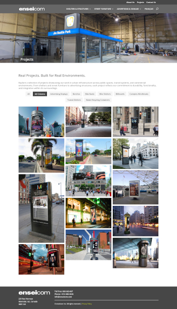 Site web d'Enseicom - Projets - Réalisation de Progexia Solutions Web