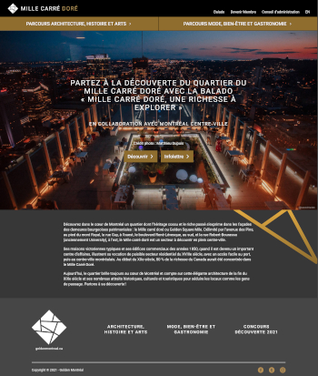 Site web du Mille Carré Doré - Accueil - Réalisation de Progexia Solutions Web